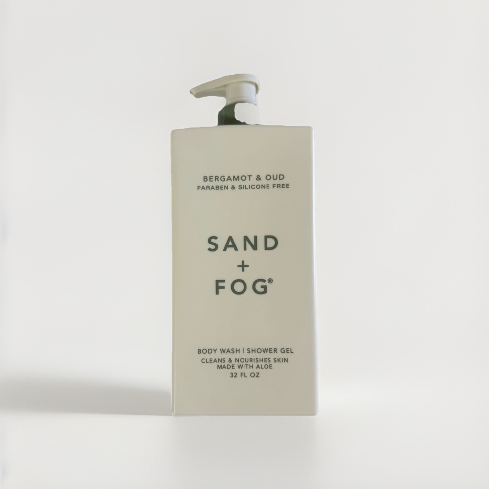 NEW Sand + Fog 32 fl oz BERGAMOT & OUD Body Wash Shower Gel with Pump